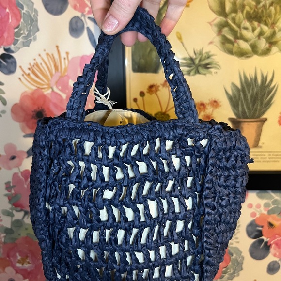 Navy Blue Mini Tote Bag - Picture 3 of 4